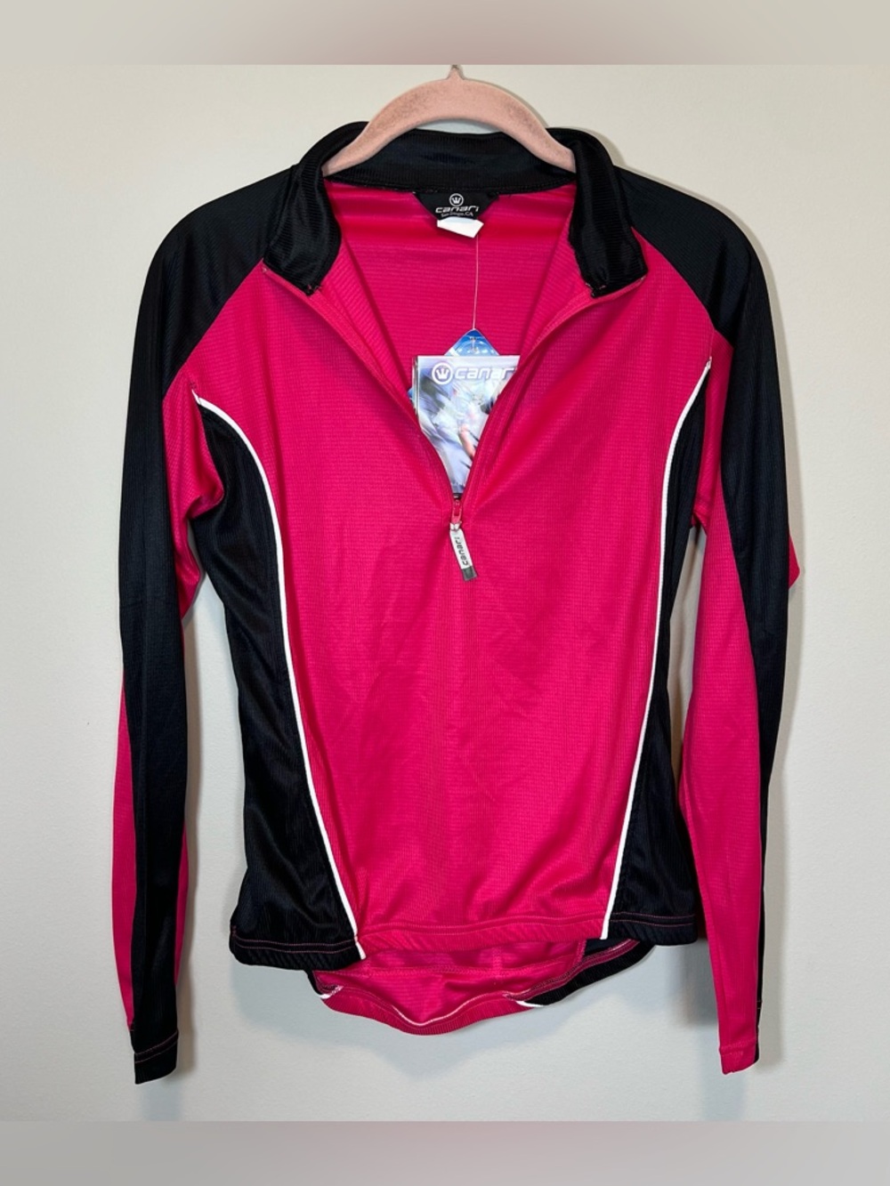 Canari Women’s Pink Cycling Long Sleeve Jersey Biking Medium NWT